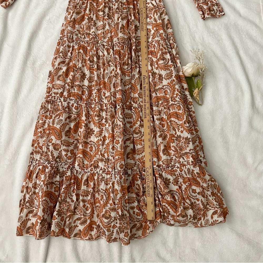 Maje Ruffian Paisley Ruffle Maxi Dress - Picture 5 of 14